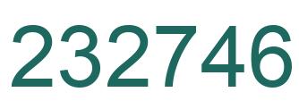 Number 232746 green image