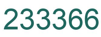 Number 233366 green image