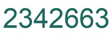 Number 2342663 green image