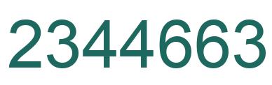 Number 2344663 green image