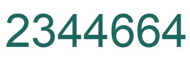Number 2344664 green image