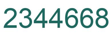 Number 2344668 green image