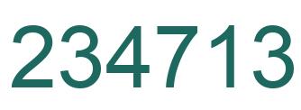 Número 234713 imagen verde