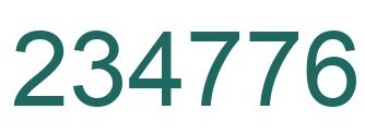 Number 234776 green image