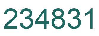 Number 234831 green image