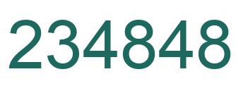 Number 234848 green image