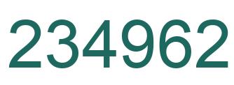 Number 234962 green image