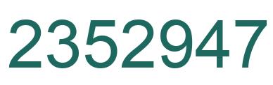 Número 2352947 imagen verde