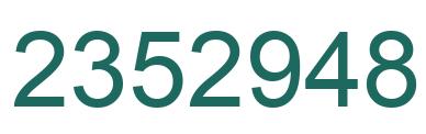 Número 2352948 imagen verde