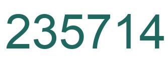 Número 235714 imagen verde