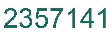 Number 2357141 green image