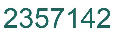 Number 2357142 green image