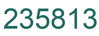 Number 235813 green image