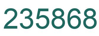 Number 235868 green image