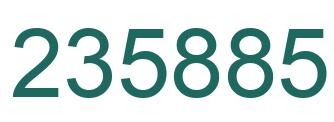 Number 235885 green image