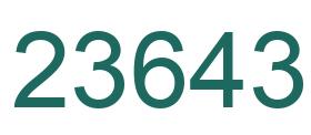 Number 23643 green image