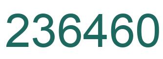 Number 236460 green image