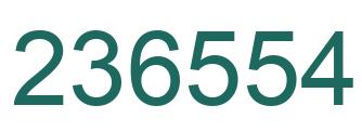 Number 236554 green image