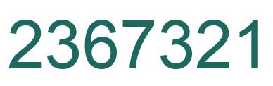 Number 2367321 green image