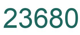 Number 23680 green image