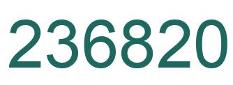 Number 236820 green image