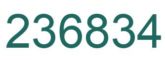 Number 236834 green image