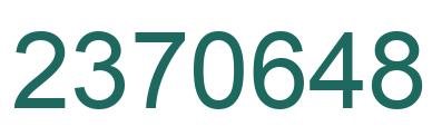 Número 2370648 imagen verde