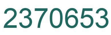 Número 2370653 imagen verde