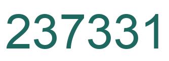 Número 237331 imagen verde