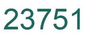 Number 23751 green image