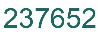 Number 237652 green image