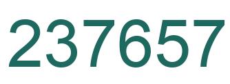 Number 237657 green image
