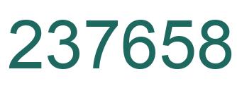 Number 237658 green image