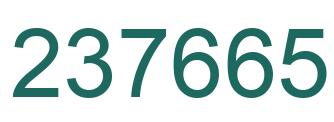 Number 237665 green image