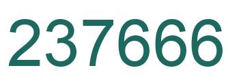 Number 237666 green image