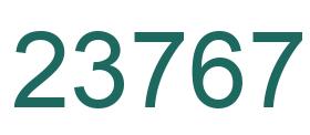 Number 23767 green image