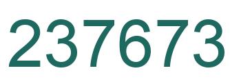 Number 237673 green image