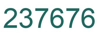 Number 237676 green image