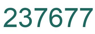 Number 237677 green image