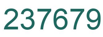 Number 237679 green image
