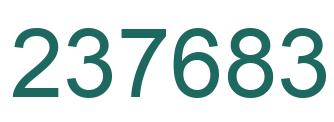 Number 237683 green image