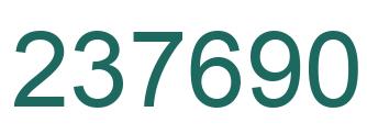 Number 237690 green image