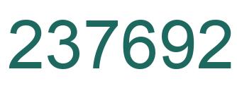 Number 237692 green image