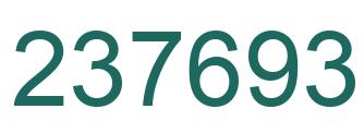 Number 237693 green image