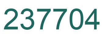 Number 237704 green image