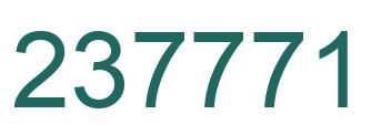 Number 237771 green image
