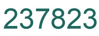 Number 237823 green image