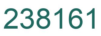 Number 238161 green image