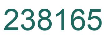 Number 238165 green image