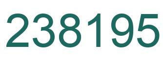 Number 238195 green image